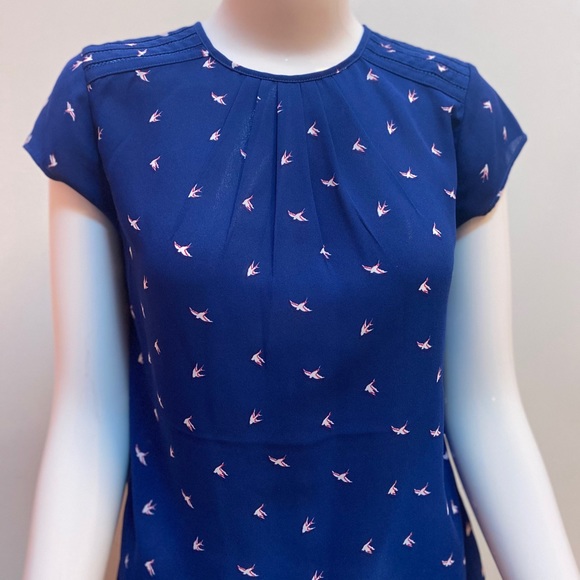 Banana Republic/ blue bird blouse - Picture 1 of 9